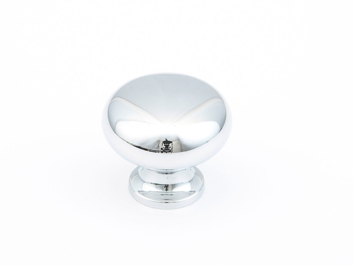 Schaub Traditional / Country Round Knob 1-1/4" Polished Chrome