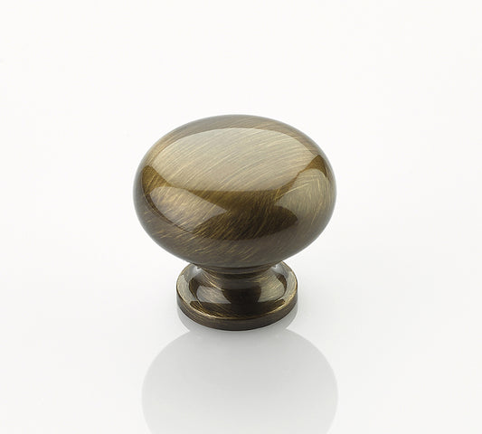 Schaub Traditional Round Knob 1-1/4" Antique Brass