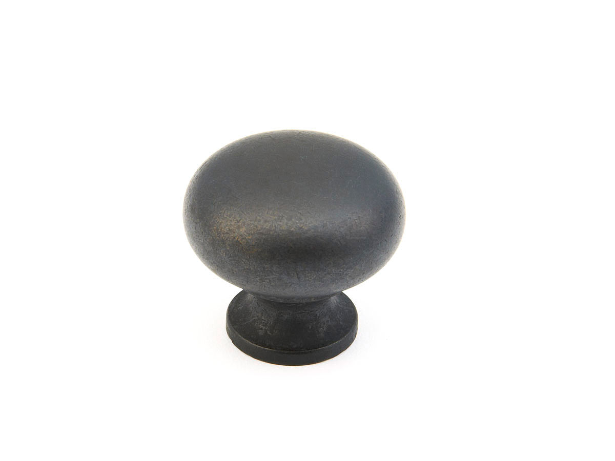 Schaub Traditional Round Knob 1-1/4" Distressed Bronze