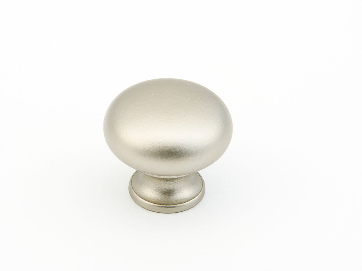 Schaub Traditional Round Knob 1-1/4" Distressed Nickel