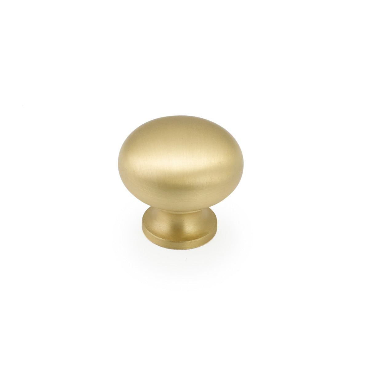Schaub Country Round Knob 1-1/4" Satin Brass