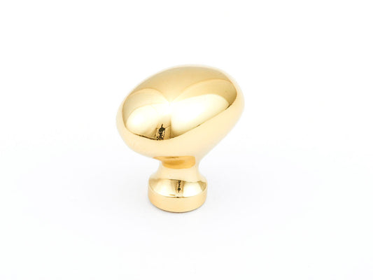 Schaub Traditional Knob Polished Brass Oval