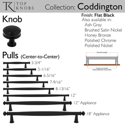 Top Knobs Coddington Length Round Knob