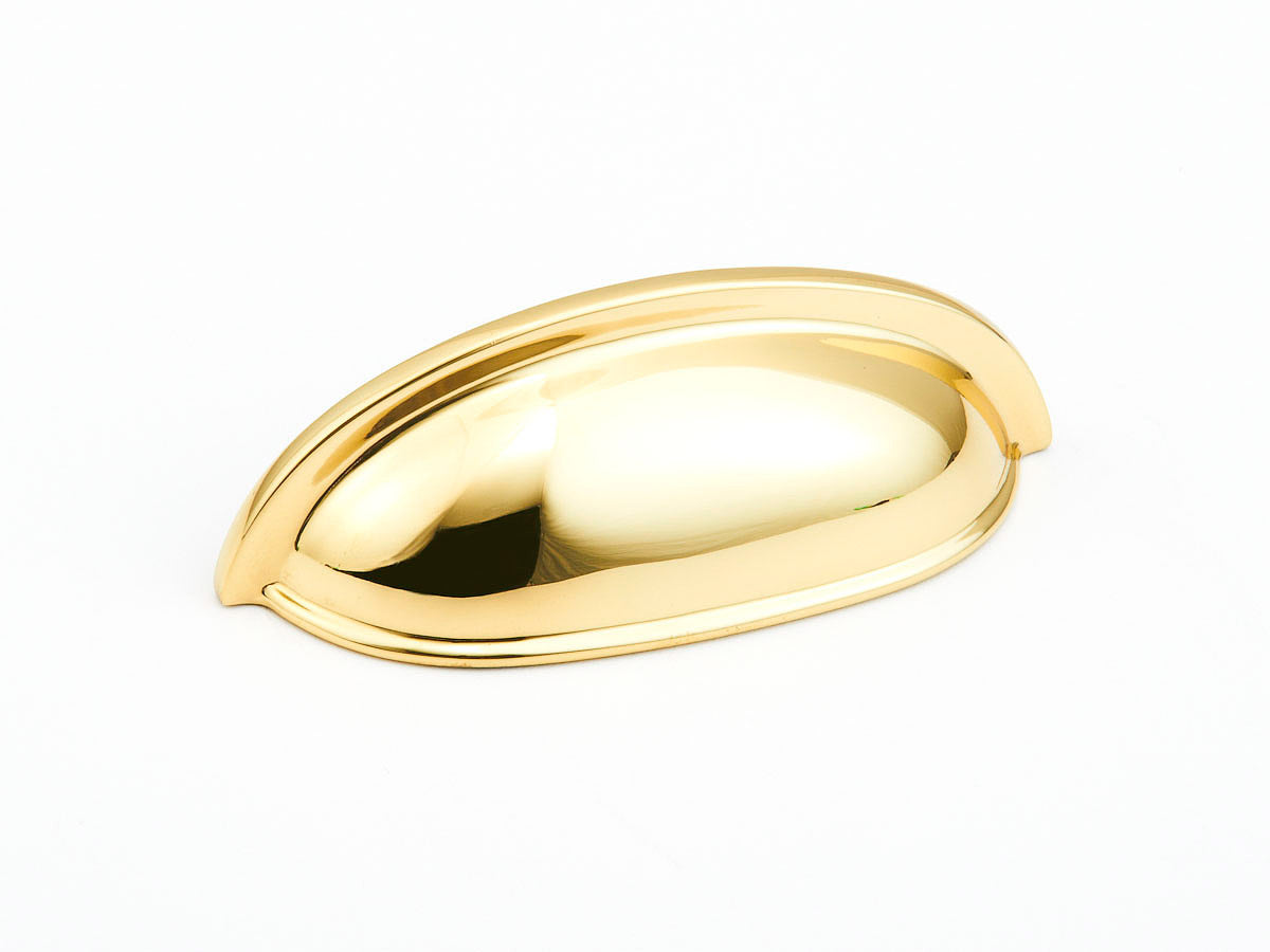 Schaub Traditional Cup Pull 3" Polished Brass