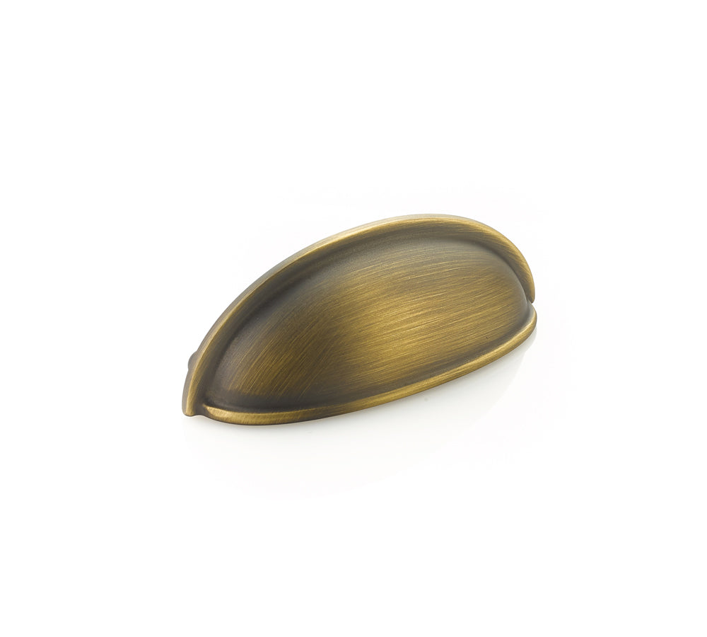 Schaub Traditional Cup Pull 3" Antique Light Brass