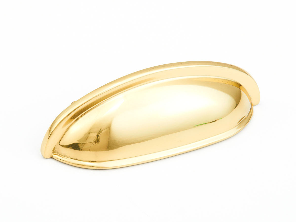 Schaub Traditional Cup Pull 3" Polished Brass