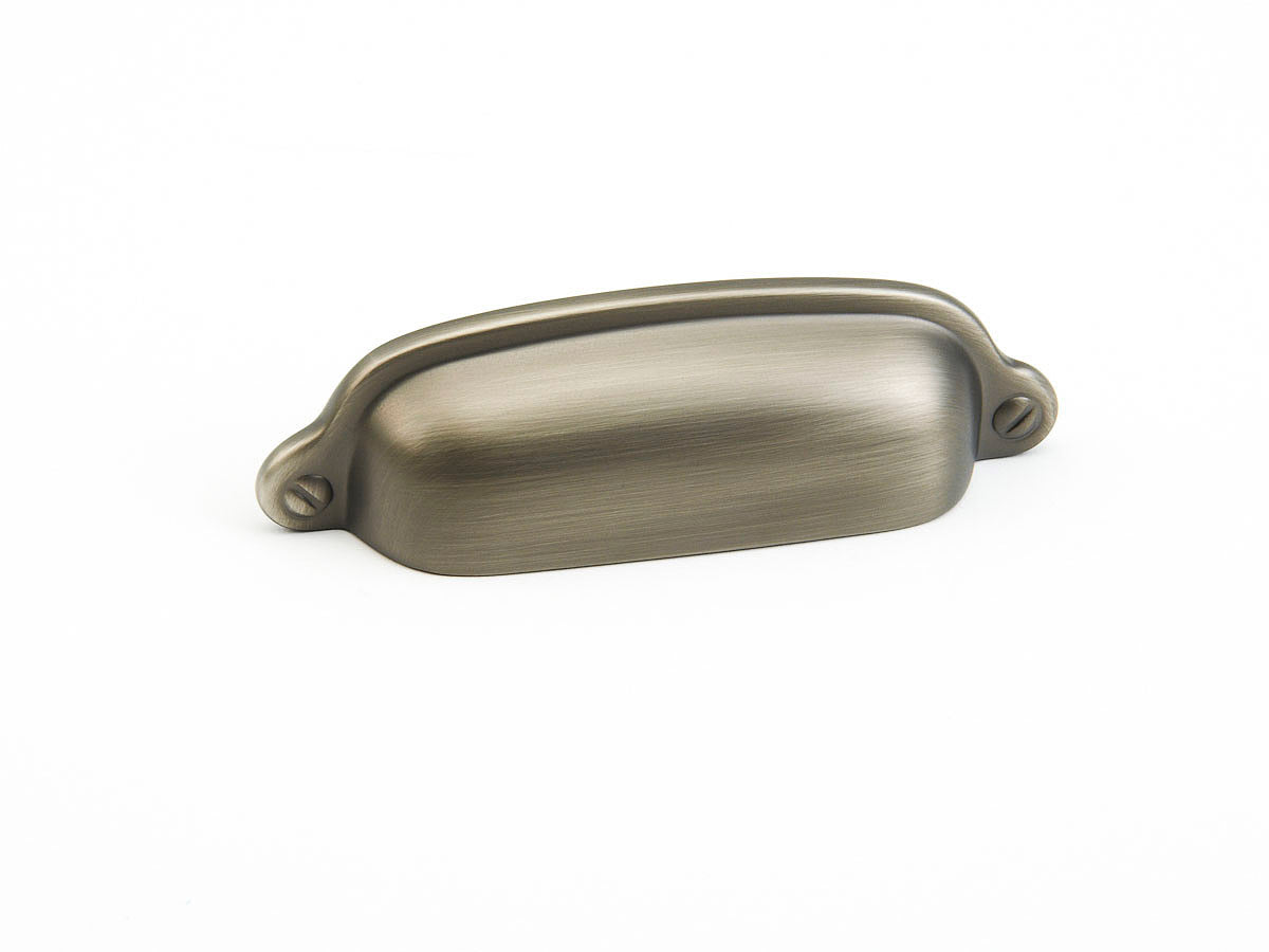 Schaub Country Cup Pull 3" Antique Nickel