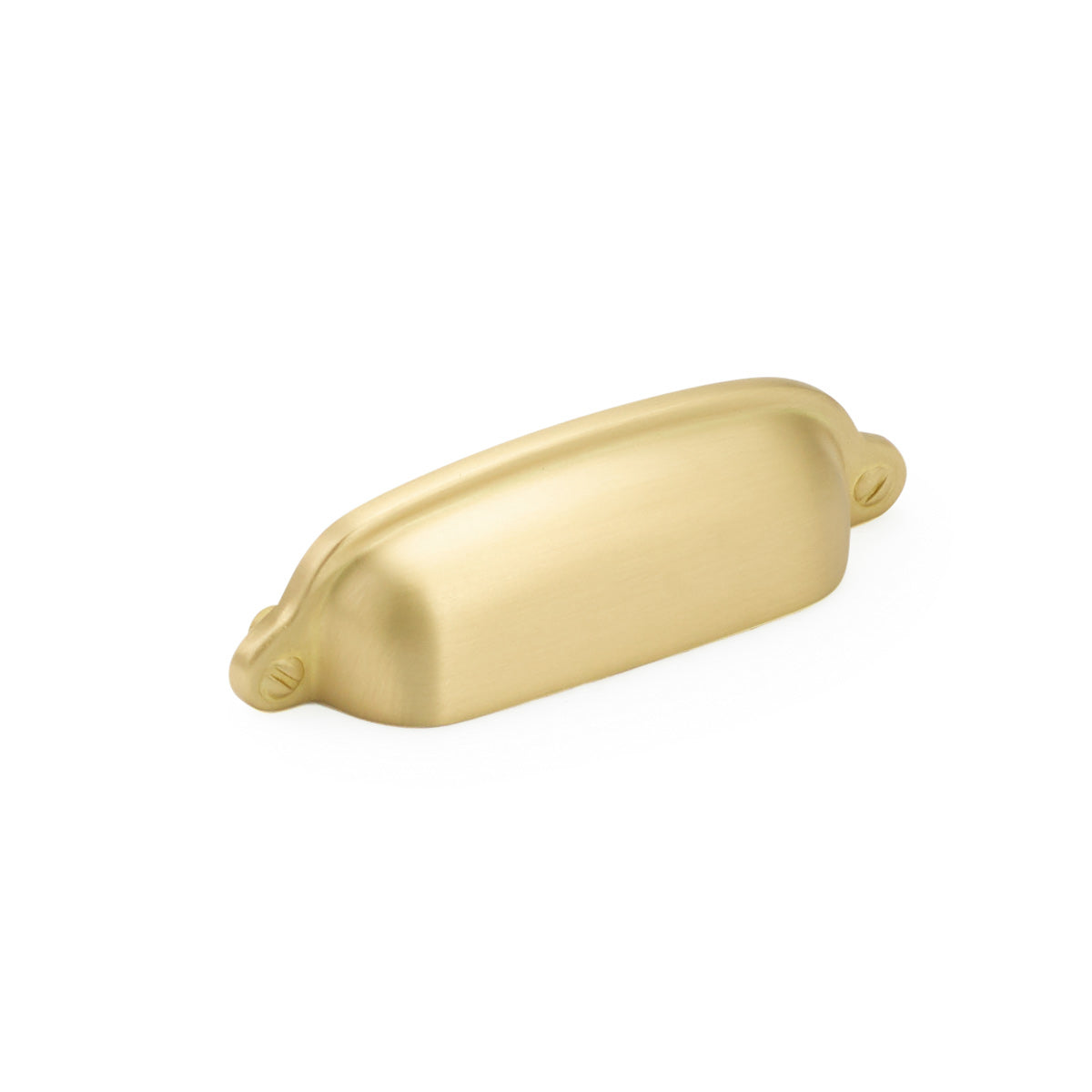 Schaub Country Cup Pull Satin Brass  3" cc