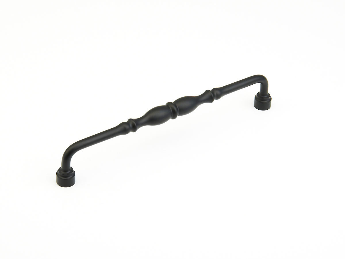 Schaub Colonial Pull  Flat Black 12" cc