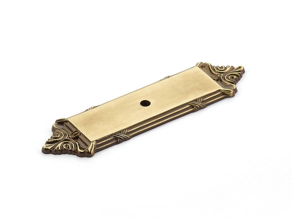 Schaub Versailles Backplate for Knob 4-1/4" Antique Light Polish