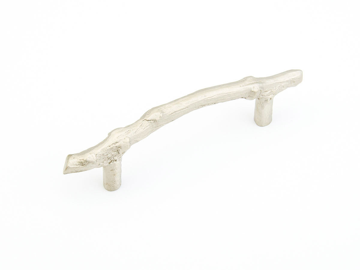 Schaub Mountain Twig Pull 4" Antique Silver