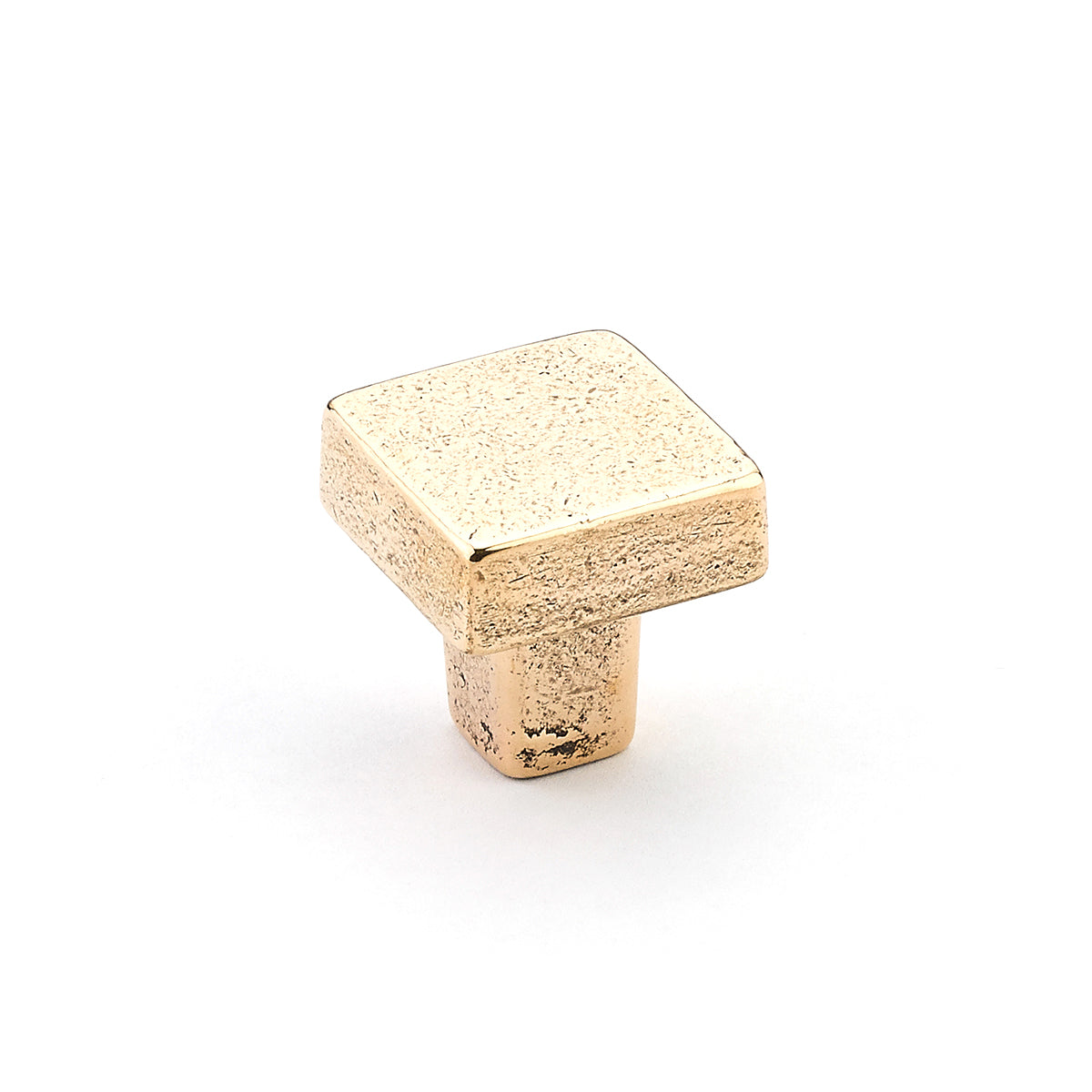 Schaub Vinci Square Knob 1-1/4" Natural Bronze