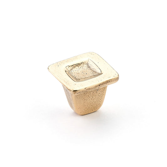 Schaub Vinci Concave Square Knob 1-1/4" Natural Bronze