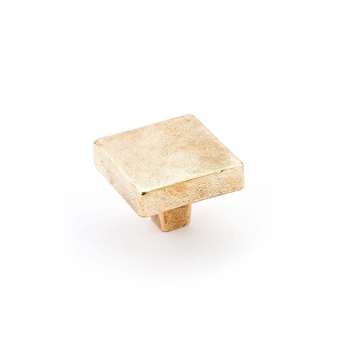 Schaub Vinci Large Square Knob 1-3/4" Natural Bronze