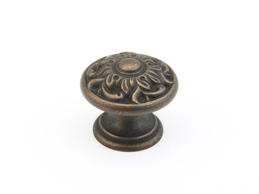Schaub Corinthian Knob 1-3/8" Ancient Bronze