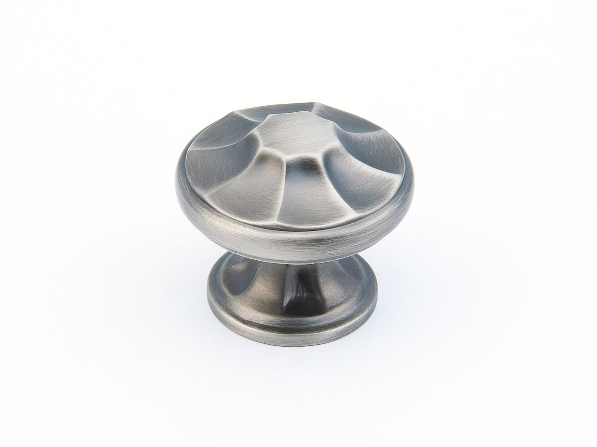 Schaub Empire Round Knob 1-3/8" Antique Nickel