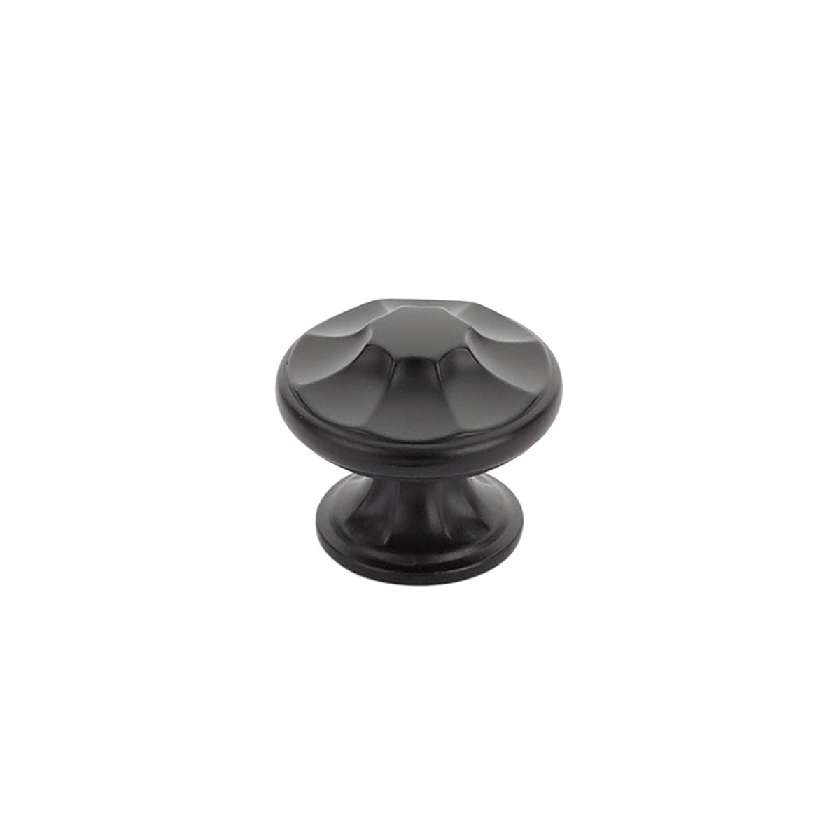 Schaub Empire Round Knob 1-3/8" Matte Black