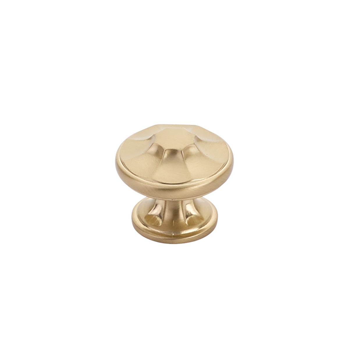 Schaub Empire Round Knob 1-3/8" Signature Satin Brass