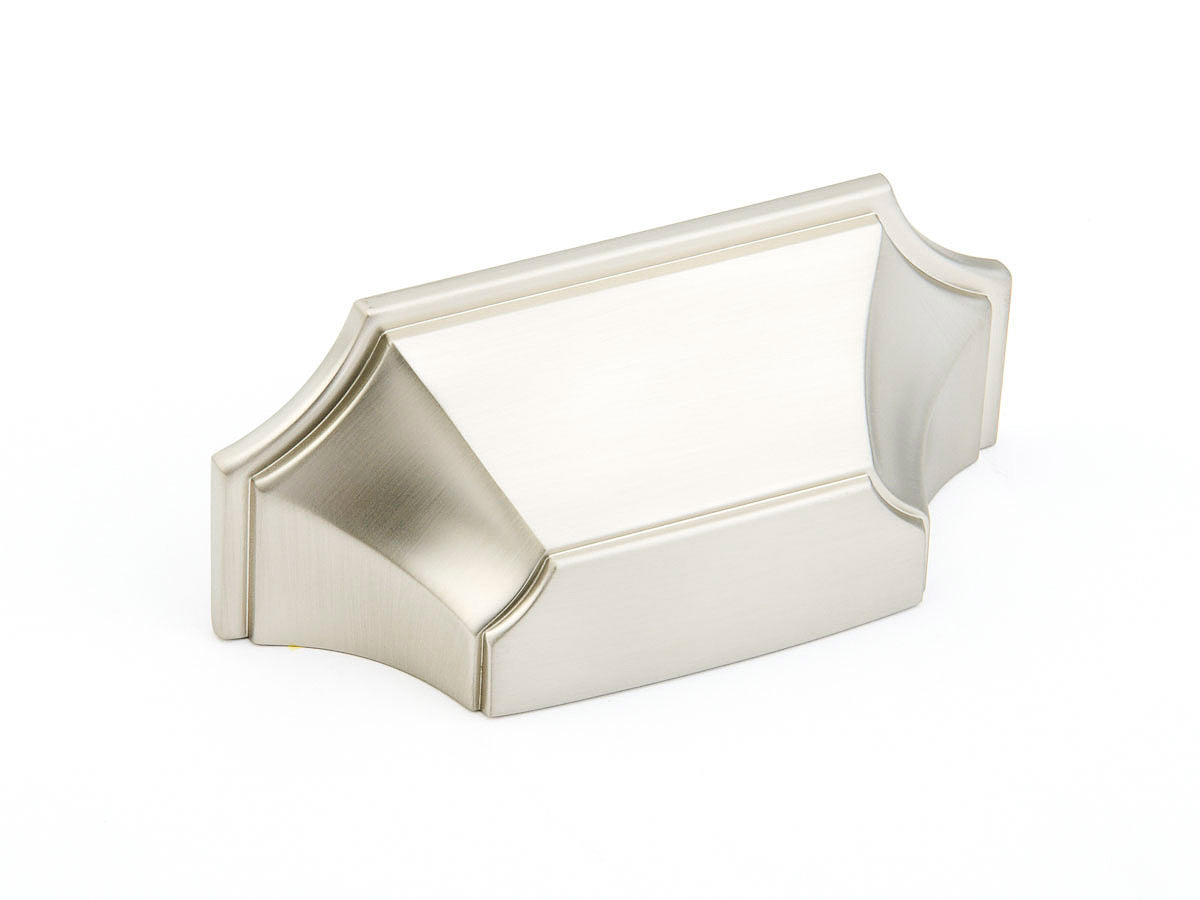 Schaub Empire Cup Pull 3" Satin Nickel