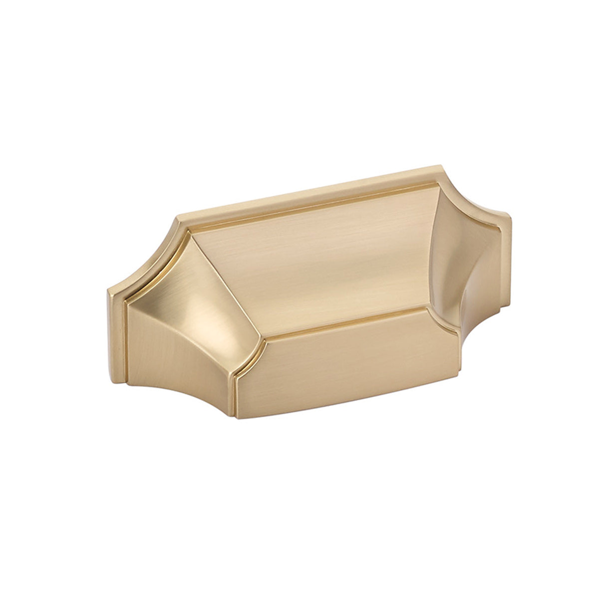 Schaub Empire Cup Pull 3" Signature Satin Brass