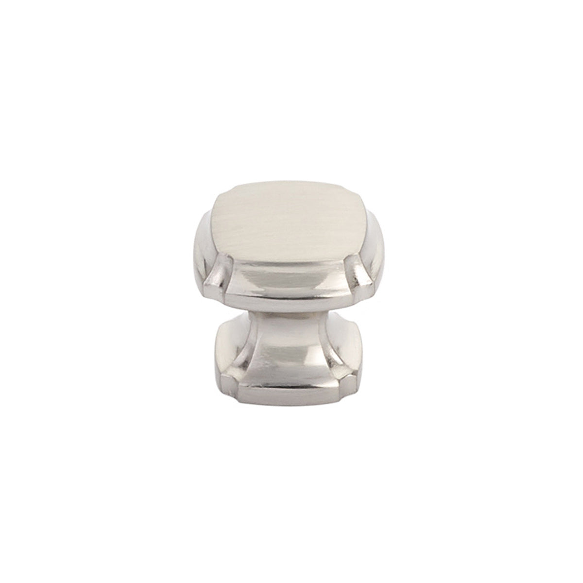 Schaub Empire Squre Knob 1-3/8" Brushed Nickel