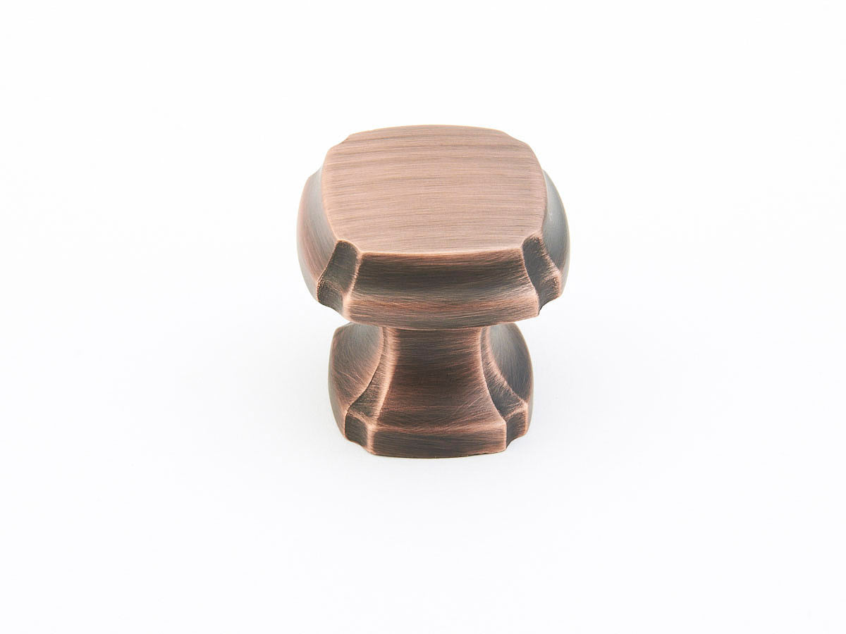 Schaub Empire Squre Knob 1-3/8" Empire Bronze