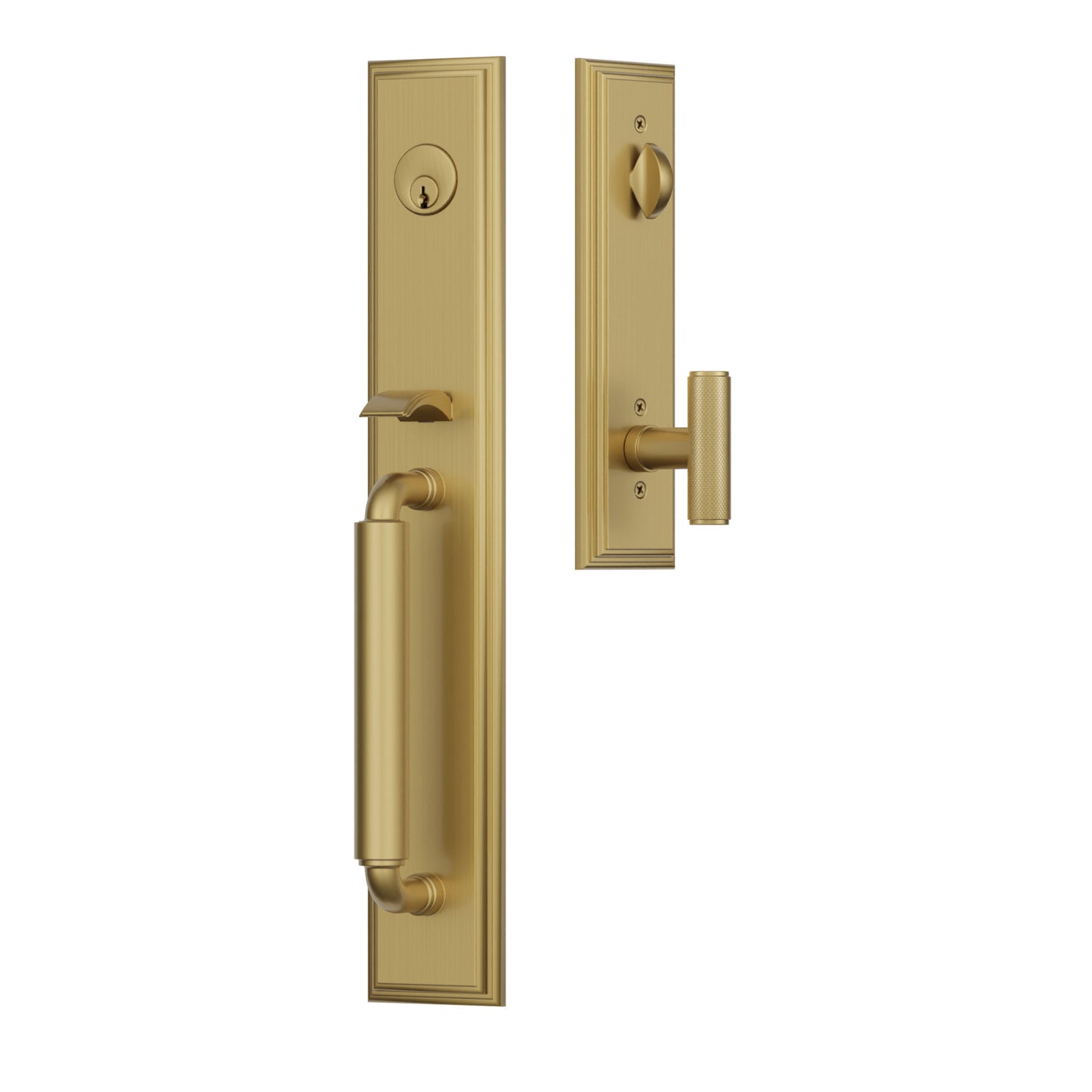 Emtek Manning Full Length Entrance Handleset – French Antique