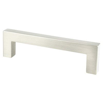 Berenson Contemporary Advantage One Square Pull - 96mm (3-25/32 in) - Brushed Nickel