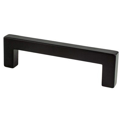 Berenson Contemporary Advantage One Square Pull - 96mm (3-25/32 in) - Matte Black