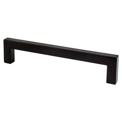 Berenson Contemporary Advantage One Square Pull - 128mm (5-1/16 in) - Matte Black
