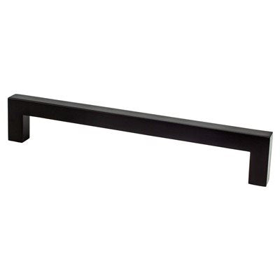 Berenson Contemporary Advantage One Square Pull - 160mm (6-5/16 in) - Matte Black