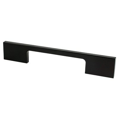 Berenson Contemporary Advantage Two Rectangle Pull - 96mm (3-25/32 in) - Matte Black
