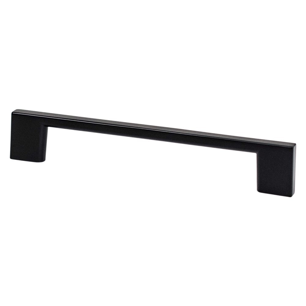 Berenson Transitional Advantage Four Rectangle Pull - 128mm (5-1/16 in) - Matte Black
