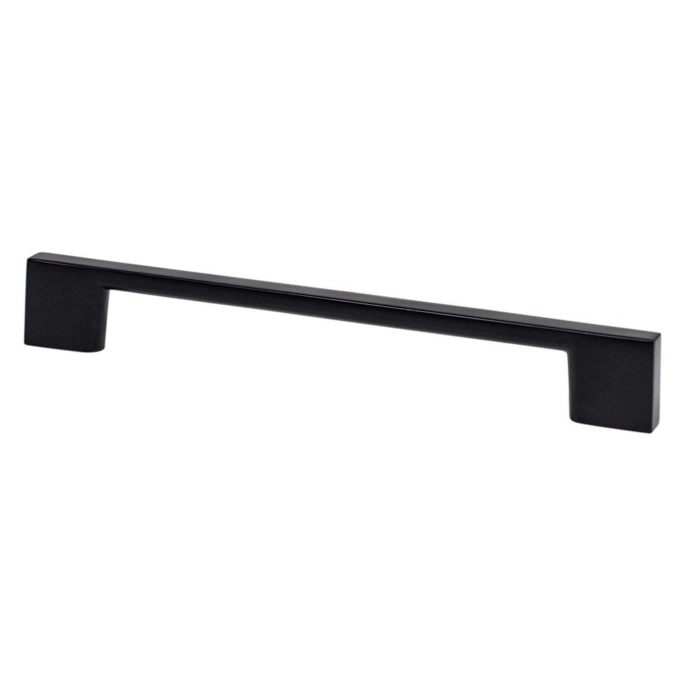 Berenson Transitional Advantage Four Rectangle Pull - 160mm (6-5/16 in) - Matte Black