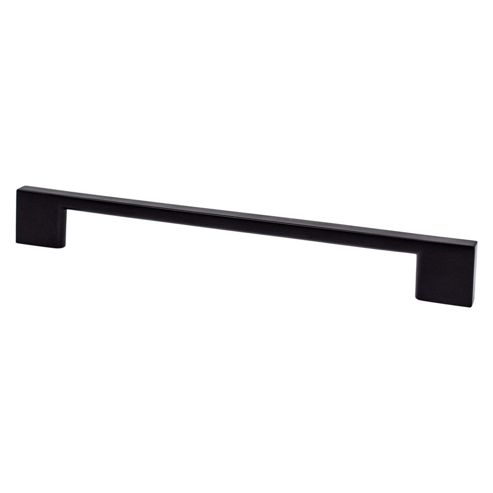 Berenson Transitional Advantage Four Rectangle Pull - 192mm (7-9/16 in) - Matte Black