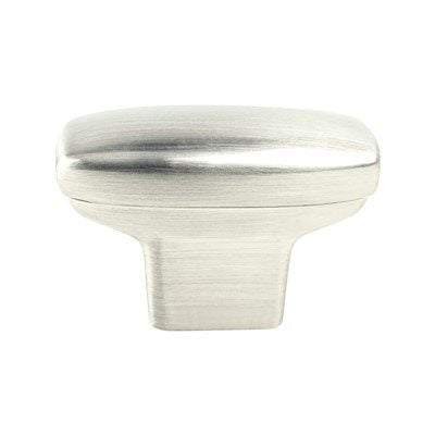 Berenson Transitional Advantage One Rounded Rectangle Knob - Brushed Nickel
