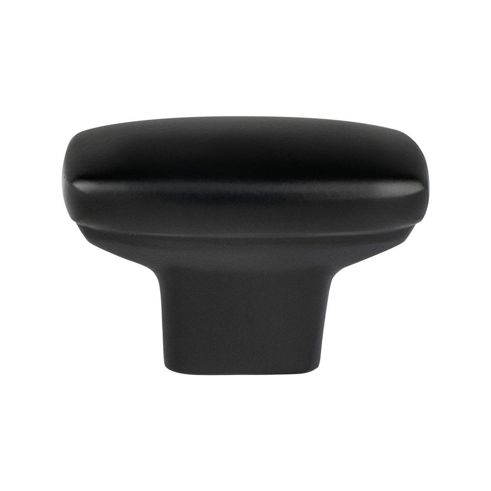 Berenson Transitional Advantage One Rounded Rectangle Knob - Matte Black