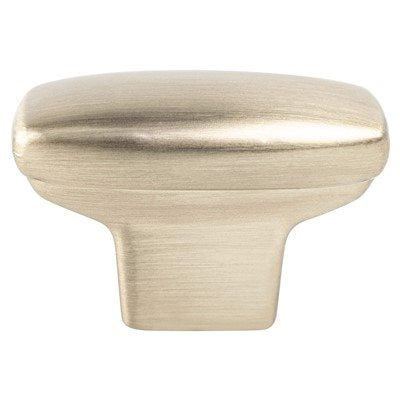 Berenson Transitional Advantage One Rounded Rectangle Knob - Champagne