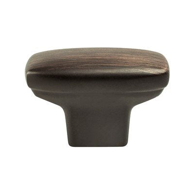 Berenson Transitional Advantage One Rounded Rectangle Knob - Verona Bronze