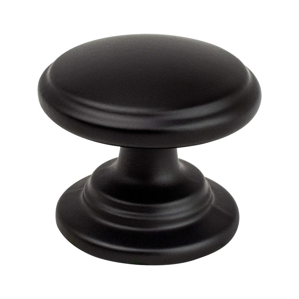 Berenson Traditional Advantage Two Tiered Knob - Matte Black