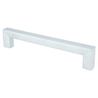 Berenson Square Pull - 128mm (5-1/16 in) - Dull Chrome