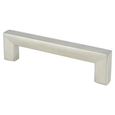 Berenson Square Pull - 96mm (3-25/32 in) - Brushed Nickel