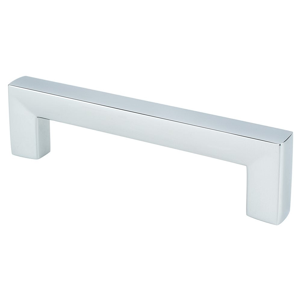 Berenson Square Pull - 96mm (3-25/32 in) - Polished Chrome