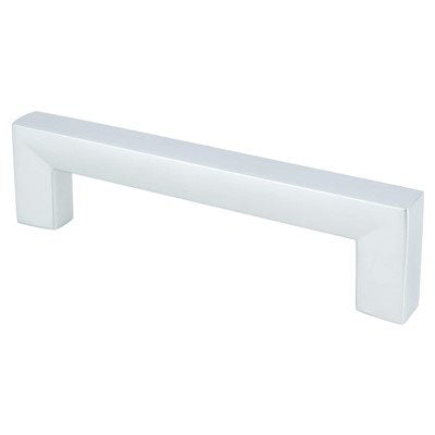 Berenson Square Pull - 96mm (3-25/32 in) - Dull Chrome