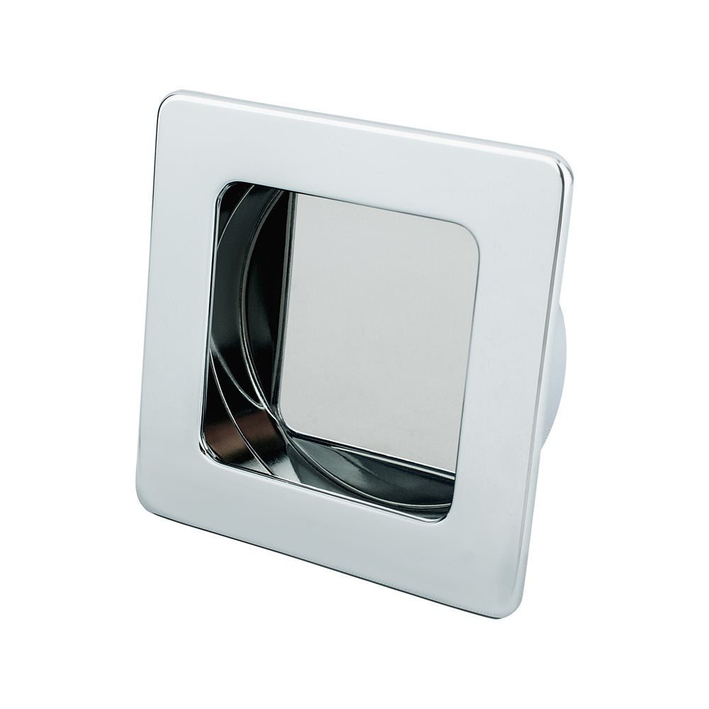 Berenson Stylus Large Recessed Pull - 64x64mm - Polished Chrome