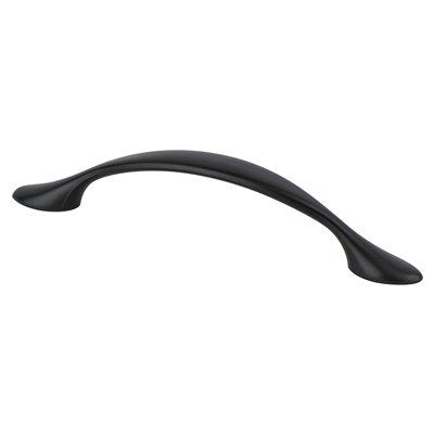 Berenson Transitional Advantage Three Rounded End Pull - 96mm (3-25/32 in) - Matte Black