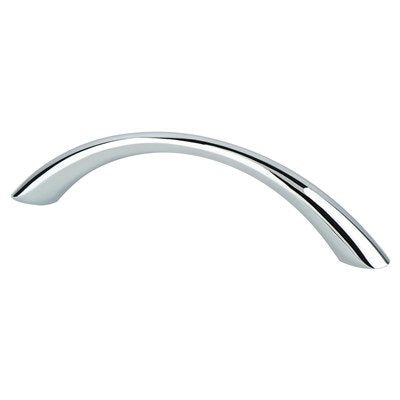 Berenson Contemporary Advantage Four Tapered Arch Pull - 96mm (3-25/32 in) - Polished Chrome