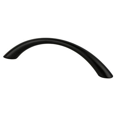 Berenson Contemporary Advantage Four Tapered Arch Pull - 96mm (3-25/32 in) - Matte Black