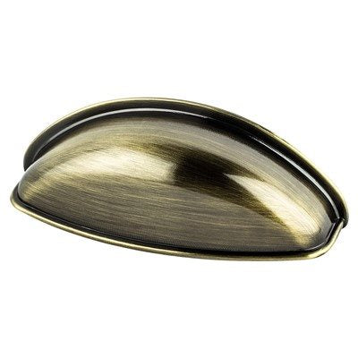 Berenson Euro Moderno Cup Pull - 64mm (2-1/2 in) - Brushed Antique Brass