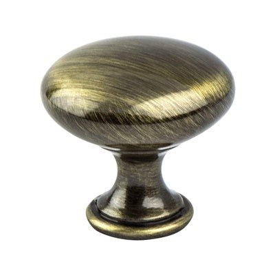 Berenson Euro Moderno Knob - Brushed Antique Brass